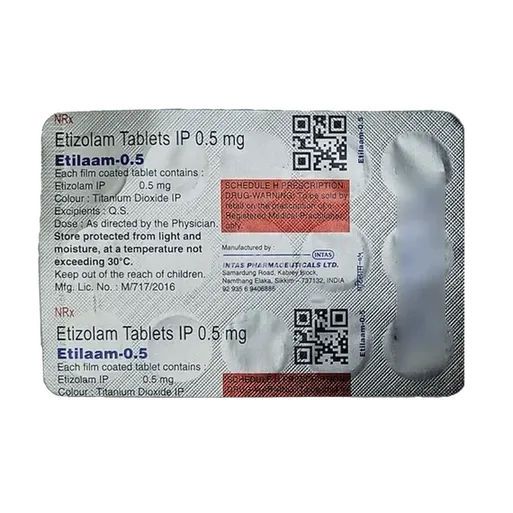 etilaam 0.5mg tablet 15's